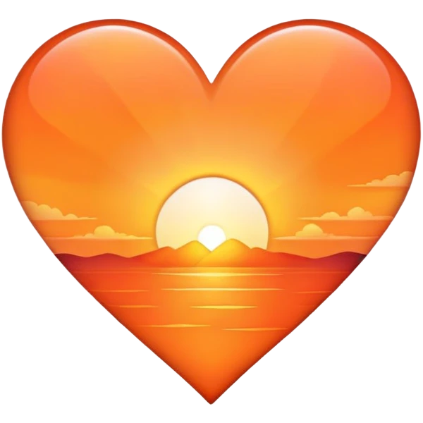 Sunset heart  emoji