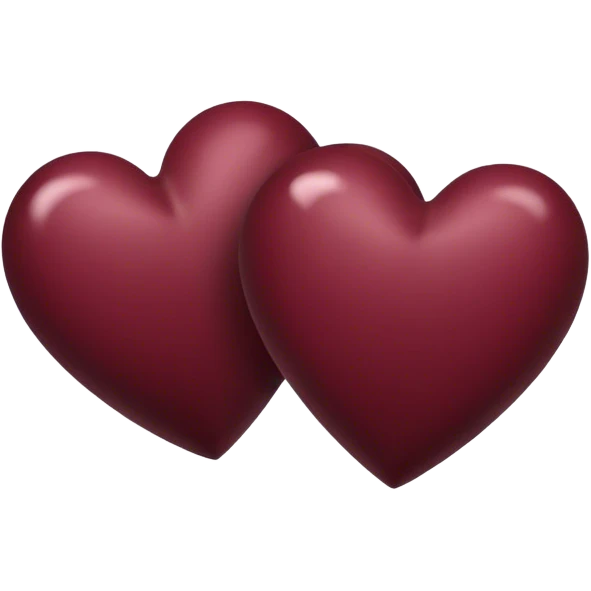 dark burgundy two heart emoji