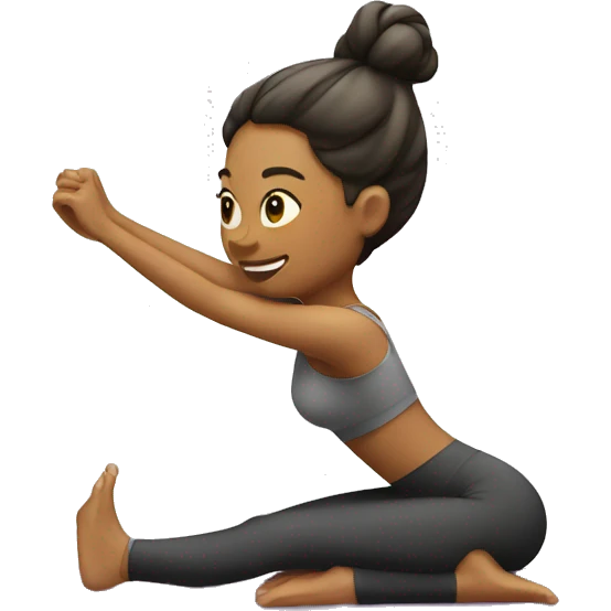 Girl doing pilates emoji