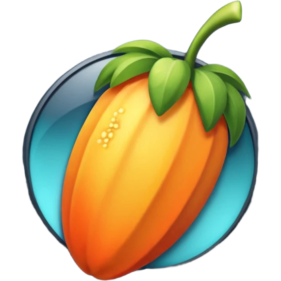 Сделай логотип Fl Studio светящийся emoji