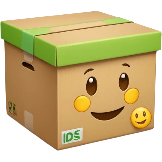 коробка для доставки светло зеленого  насыщенного цвета emoji emoji