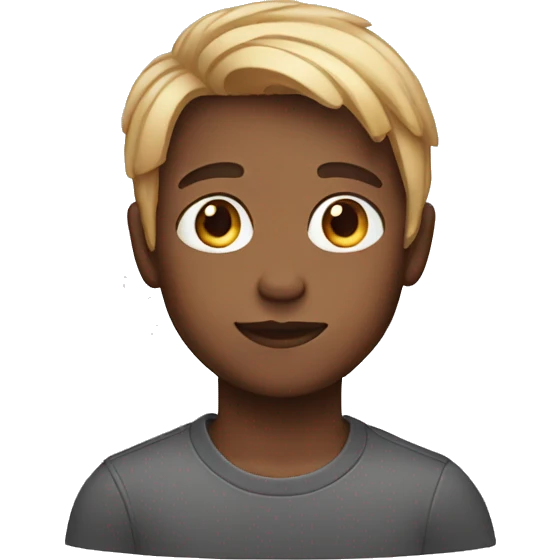 Boy with gradient hair color emoji