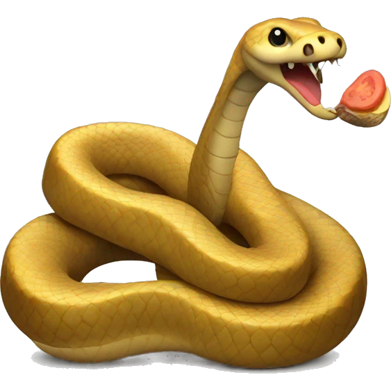 snake eats potato emoji