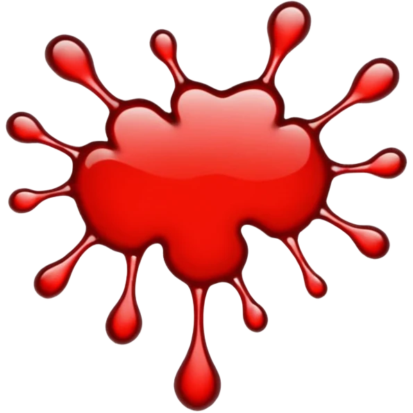 Spilled Ink Blot red emoji