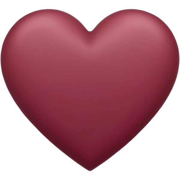 Light burgundy mattee heart emoji emoji