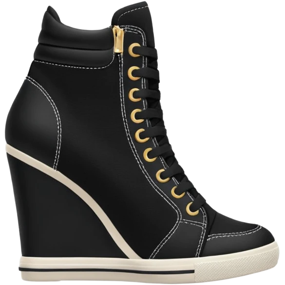 wedge sneakers no lace  emoji