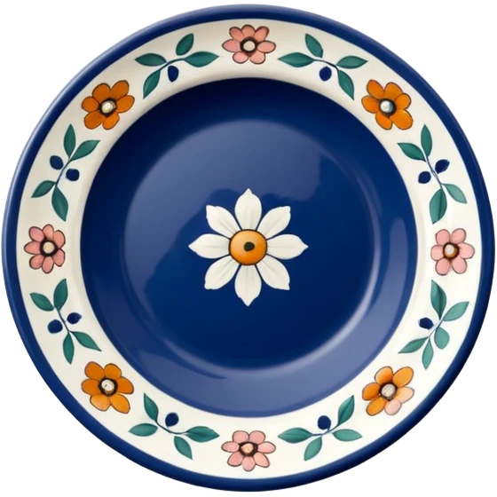 floral patterned porcelain plate emoji