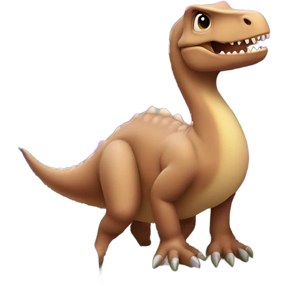Dinosaur with lavender tulips emoji