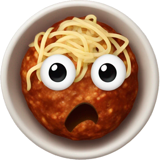 Meatball with spaghetti sauce emoji