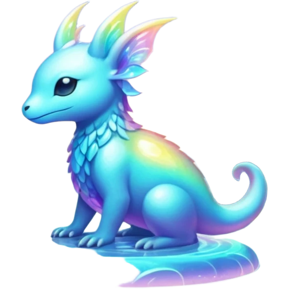 Epic divine complex iridescent aesthetic-Fakémon-creature-scenery emoji