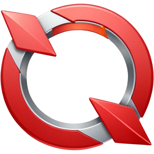 Prompt 15: "Is your backup plan."
Graphic: 🔄 Refresh/loop arrows icon (white with red highlights).
Animation: Arrows rotate smoothly.
Background: Transparent. emoji