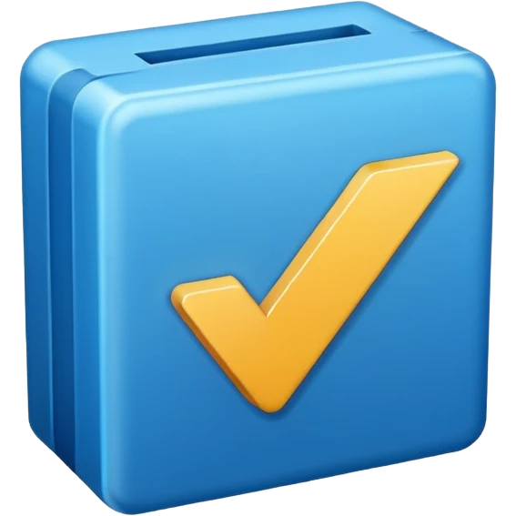 Checkmark in a blue box emoji