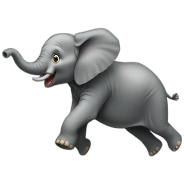 Éléphant jumping emoji