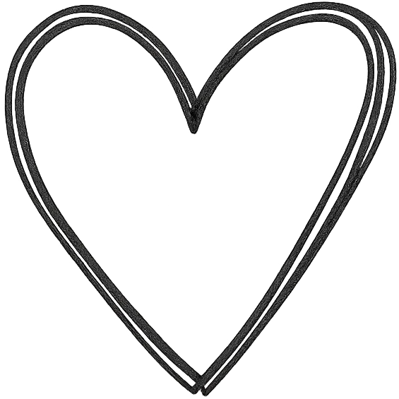 hand drawn icon of a heart with pink lines emoji