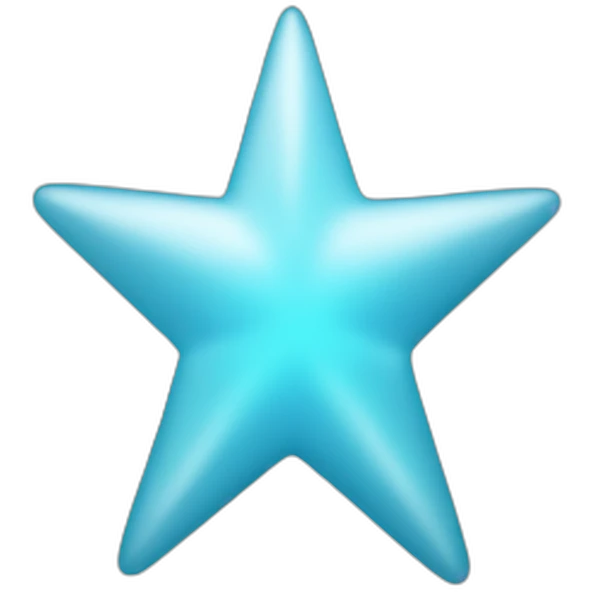 light blue star emoji