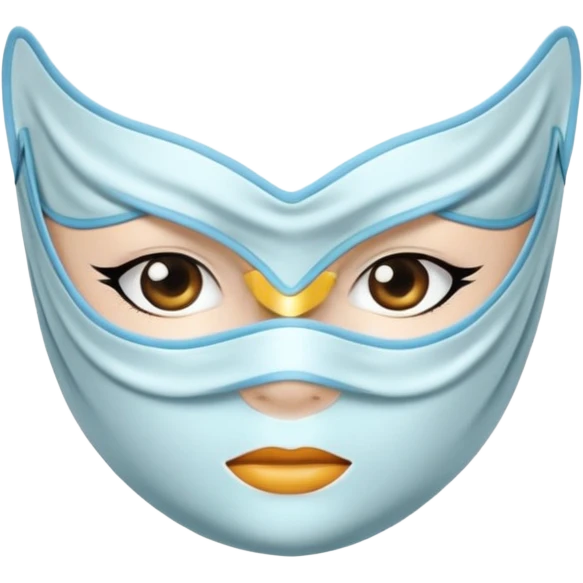 a cloth of white skincare beauty mask pack for face, except on the face, just only product emoji