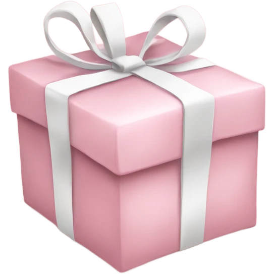 Light pink Christmas gifts under a white Christmas tree  emoji
