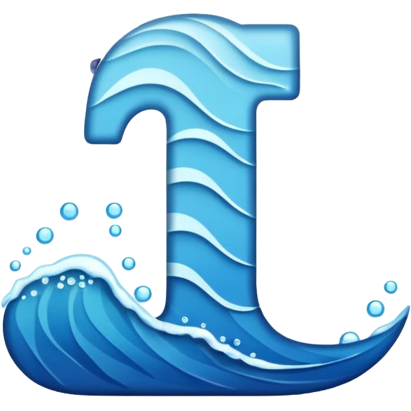 number 1 made from sea emoji