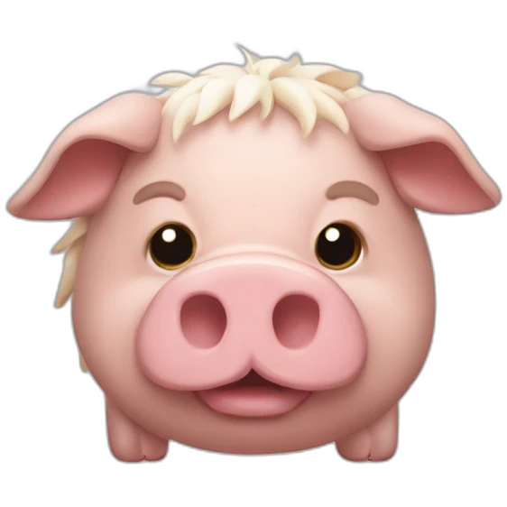 Chat sur cochon emoji