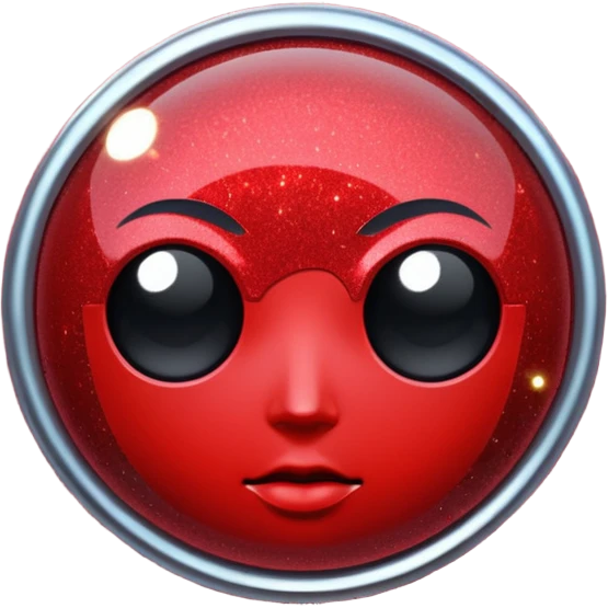 red glitter cyberpunk emoji