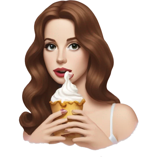 Lana del Rey qui mange une glace emoji