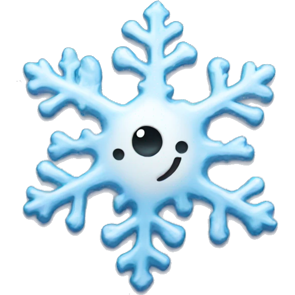 Melting snowflake emoji