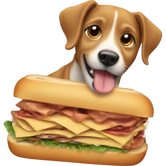 Dog eating sandwich  emoji