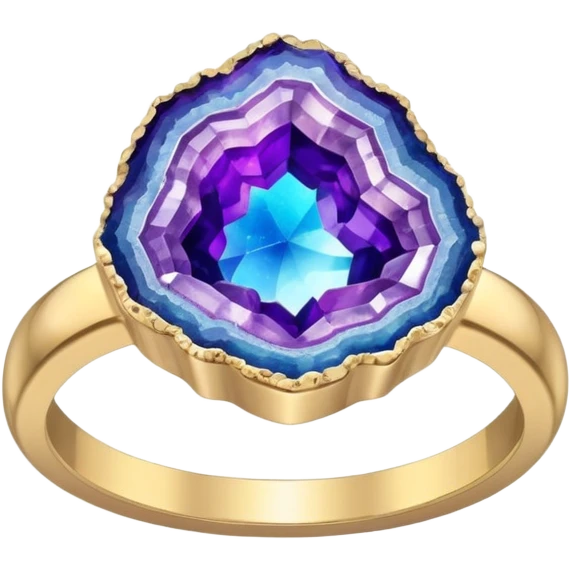 crystal geode ring emoji