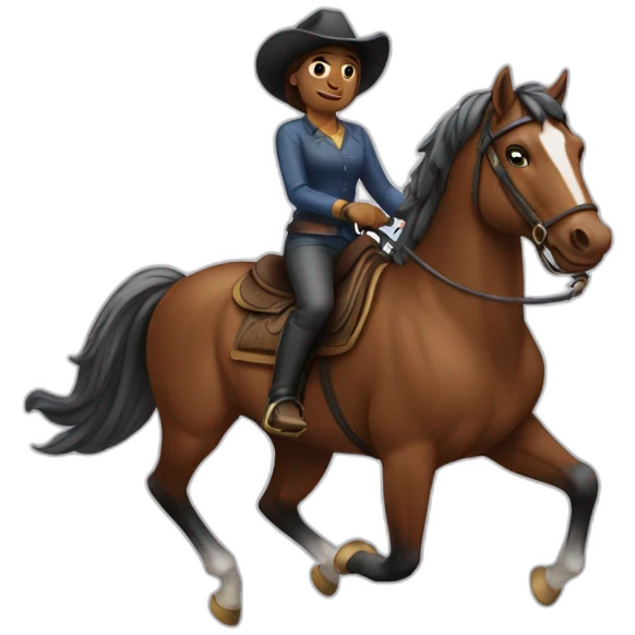 natanyaho riding a horse emoji