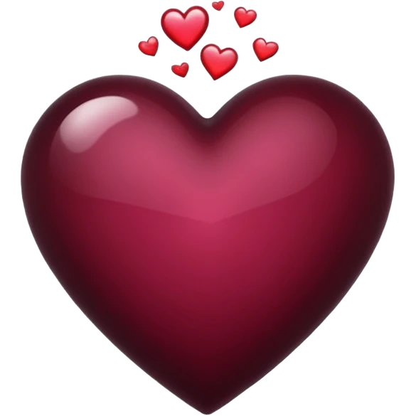 Corazón de color vino tinto oscuro emoji