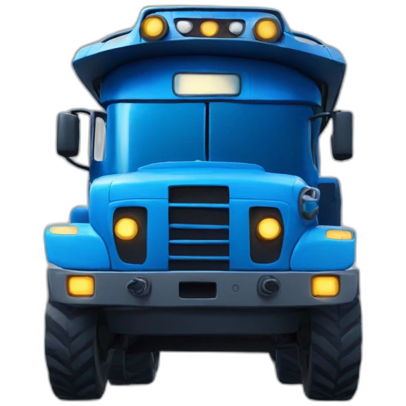 fornite battle bus blue emoji