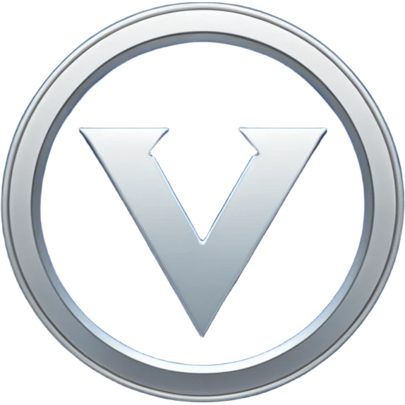 Logo certification de couleur bleu avec le symbole v emoji