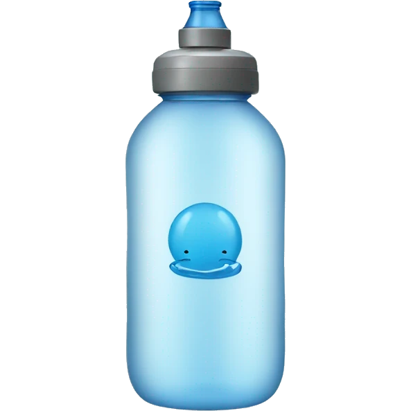 water bottle with brand emoji