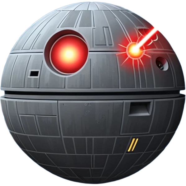 Death star firing at usa emoji