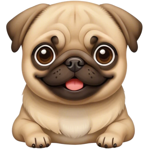 Pug with a smile emoji