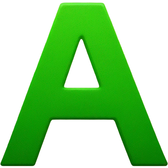 Letter a green emoji