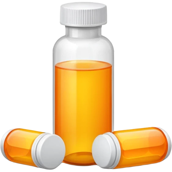 prescription pills bottle yellow orange emoji