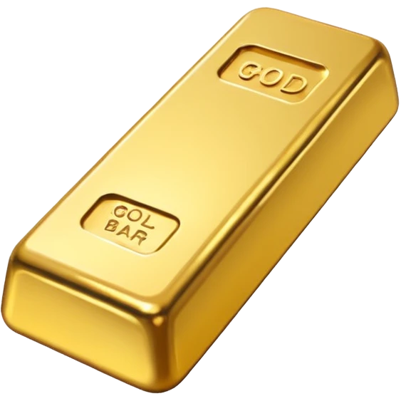 gold bar with no writing on it emoji