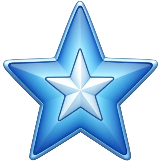 Create a verified badge a blue star with a white verified  emoji