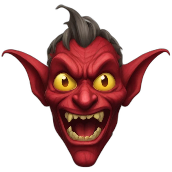 Red goblin emoji