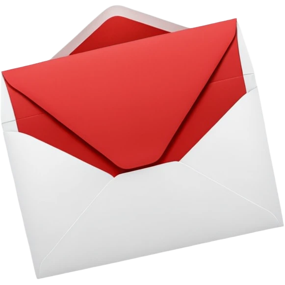 red greeting card with envelope emoji