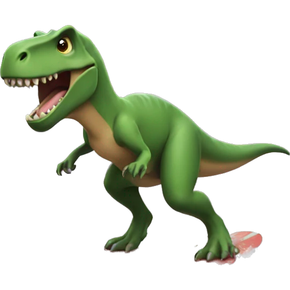 Trex surfing emoji