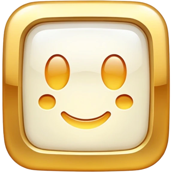 A golden square emoji