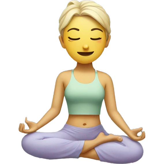Balancing Lotus doing yoga emoji