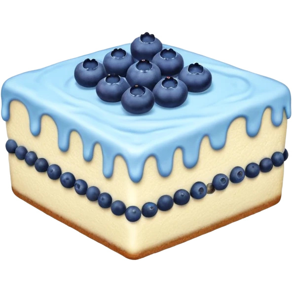 one piece with blue cream on top and blueberries emoji