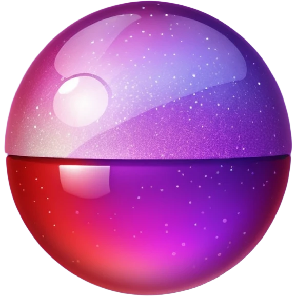 color gradient between red and purple glitter ball emoji