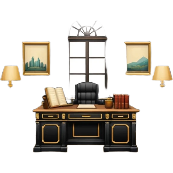 Vintage academia aesthetic interior emoji