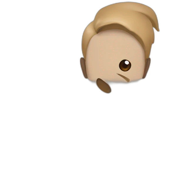 رجل شعره بني  وابيض البشرة  emoji