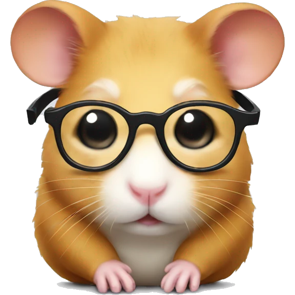 Hamster wearing glasses emoji
