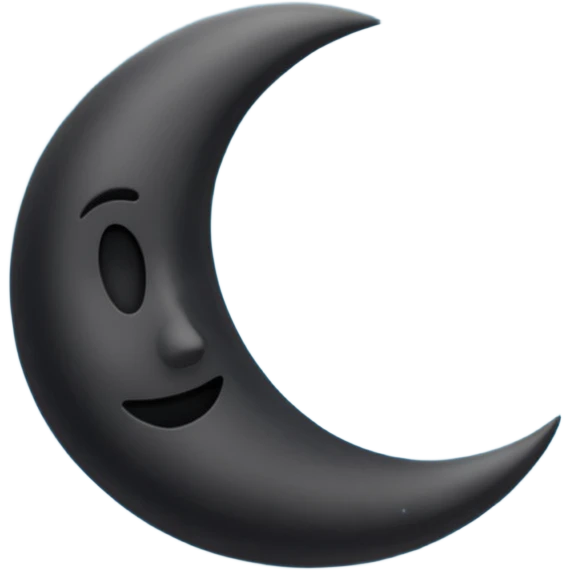 black half moon emoji
